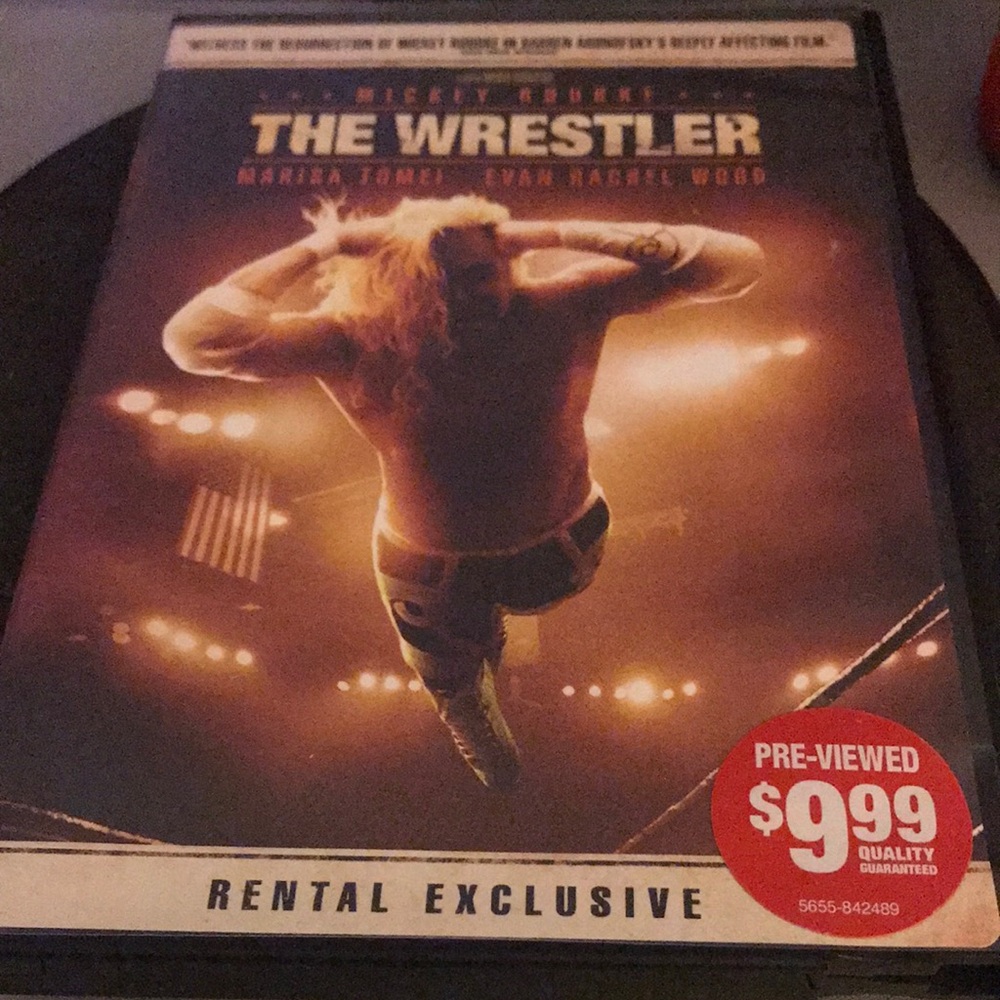 The Wrestler DVD - The Weinstein Company - Black & Brown Cover